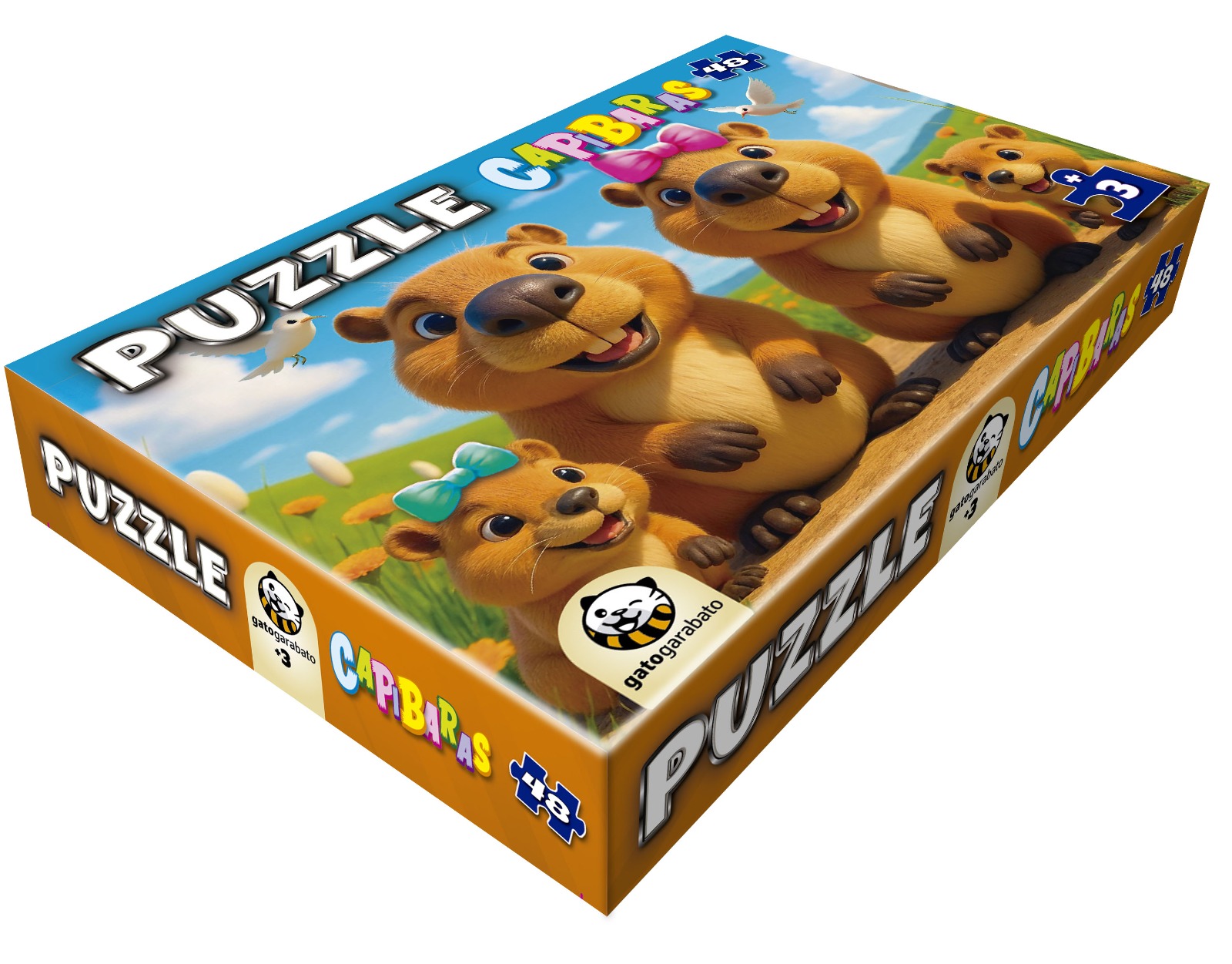 Puzzle Capibara 48 Piezas – Gato Garabato