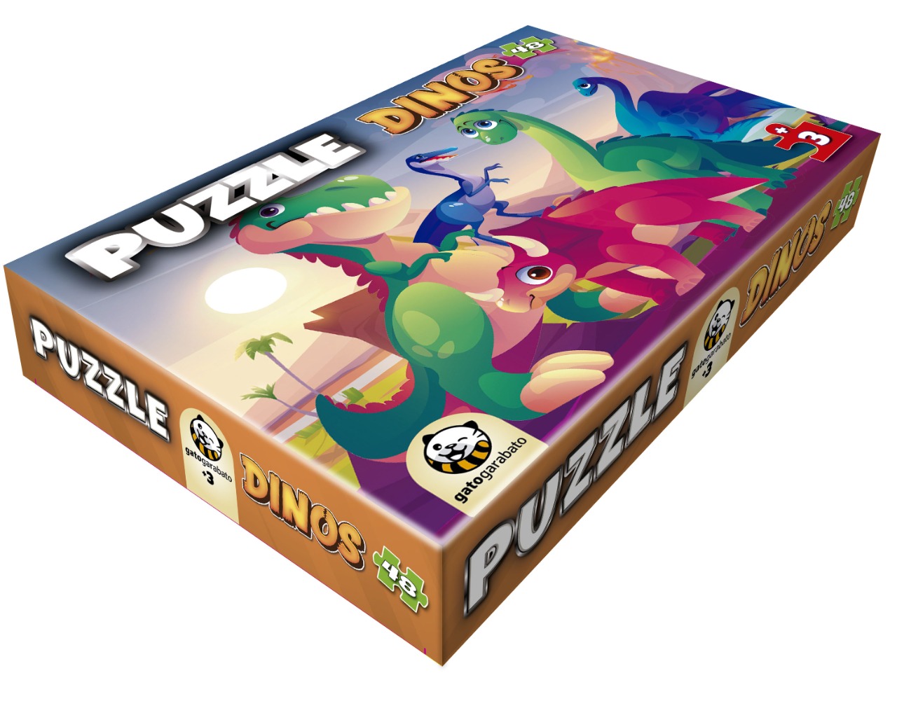 Rompecabezas Dinosaurios 48 Piezas – Gato Garabato