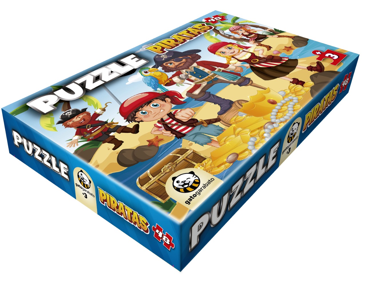 Rompecabezas Piratas 48 Piezas – Gato Garabato