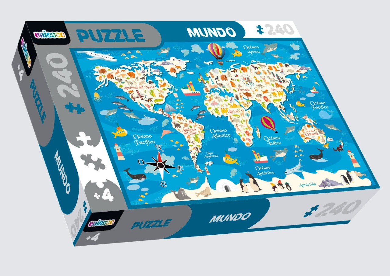 Rompecabezas Mundo 240 Piezas – Uniesco