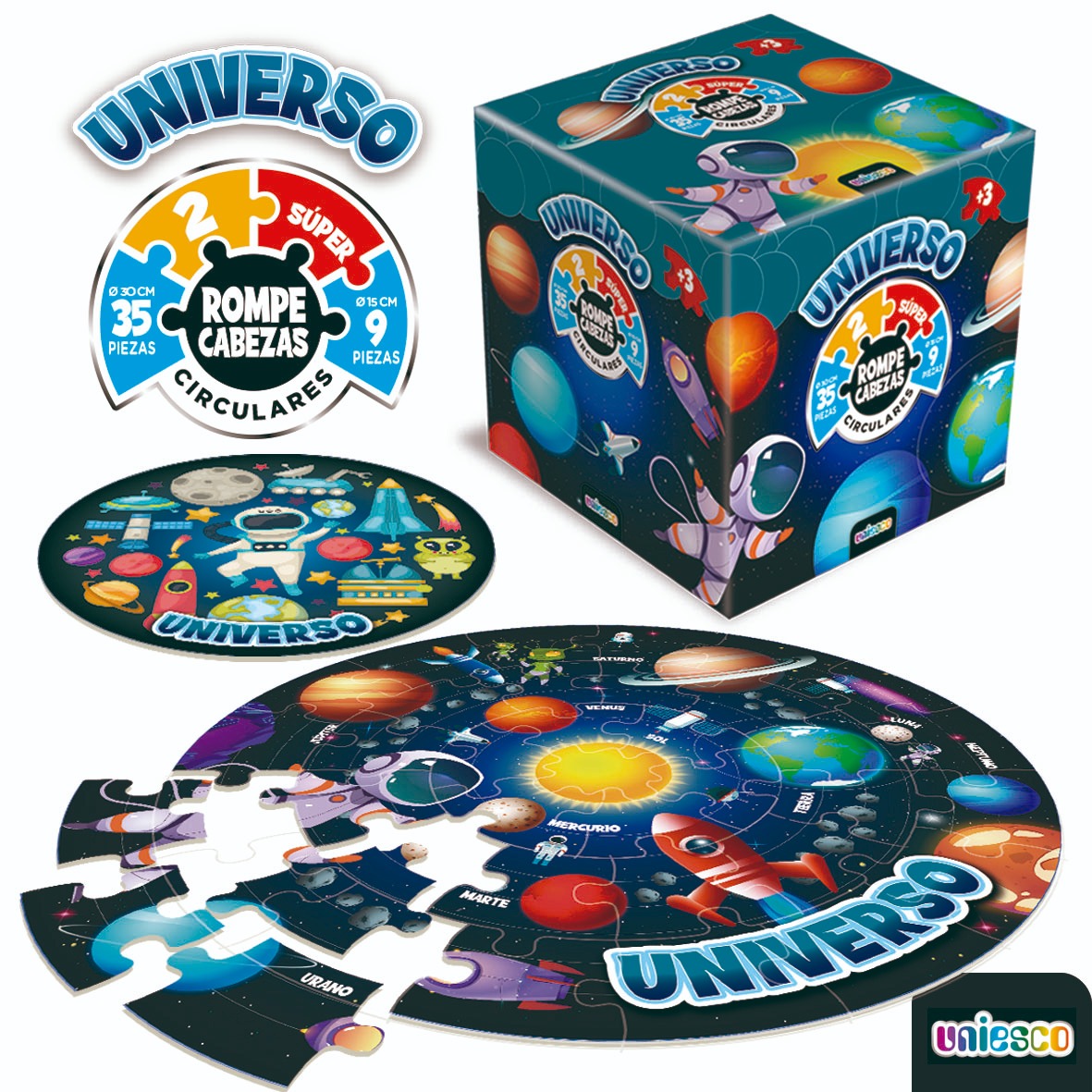 Rompecabezas Circular Universo 44 Piezas – Uniesco