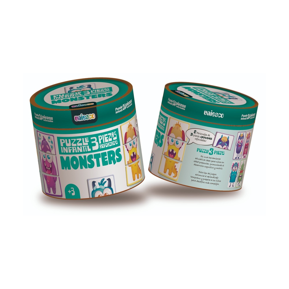 Rompecabezas Infantil Monsters 24 Piezas – Uniesco